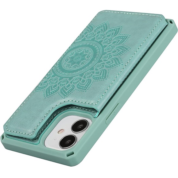 5for$10 Datura Flowers iPhone 12 Pro & iPhone 12 Wallet Case 3 Card Holder Case - Picture 9 of 10